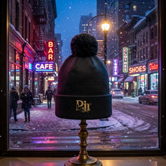 Pom-pom beanie — gold PJR