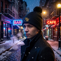 Pom-pom beanie — gold PJR