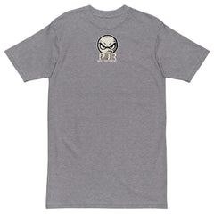 Men's premium heavyweight tee — PJR Built Different — Carbon Grey, front view