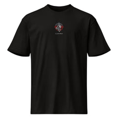 Men's premium heavyweight t-shirt — PJR Built Different — Black, front view