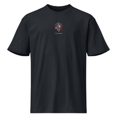Men's premium heavyweight t-shirt — PJR Built Different — Navy Blazer, front view