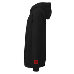 Men's premium fleece hoodie — PJR Built Different — Black, left view