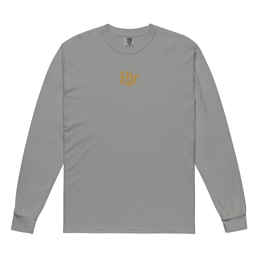 Men's garment-dyed heavyweight long sleeve