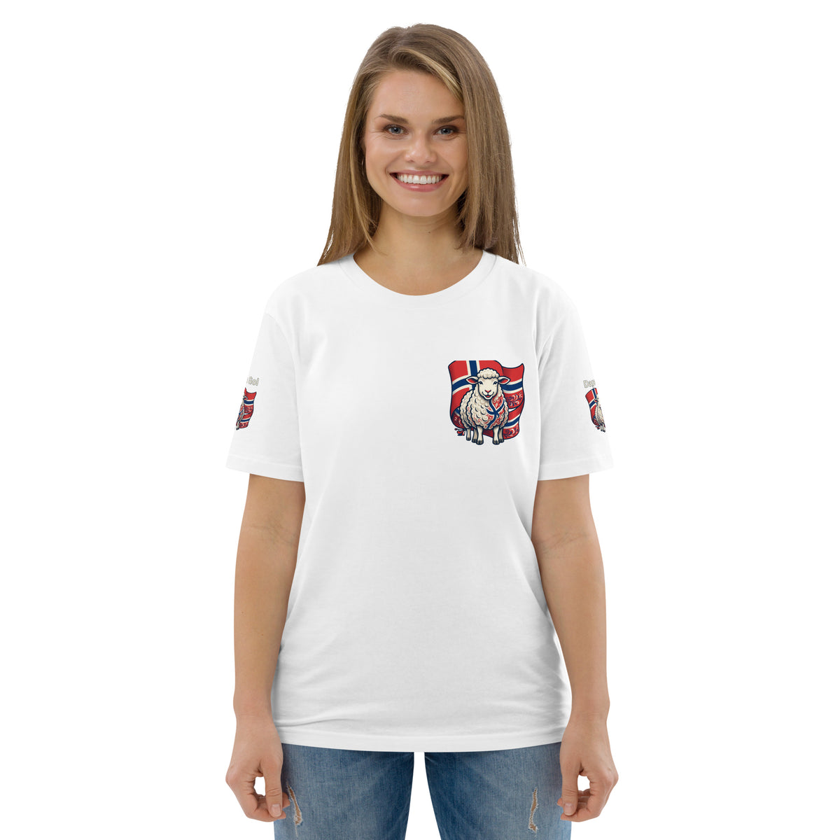 Men's organic tee — No Ordinary — PJR Built Different — 2.0 White, front view