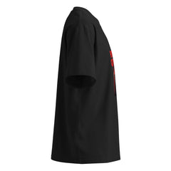 Men's organic oversized tee — PJR Built Different — 2.0 Black, right view