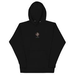 Men's heavyweight hoodie — PJR Built Different — Black, front view