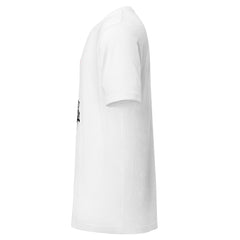 Bober QRWA graphic t-shirt — PJR Built Different — Solid White Blend, left view